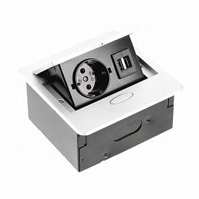 Розетка врезная AVARO AE-PB1SAVA-10 (Schuko), 2xUSB, белый, с проводом 1,5 метра — купить оптом и в розницу в интернет магазине GTV-Meridian.